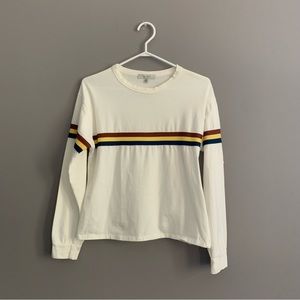 Gaze Medium White Long Sleeve Tee